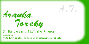 aranka toreky business card